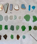 Assorted sea glass and shells drilled with 60 Piece Diamond Drill Bit Set For Jewelry Making And Lapidary, 1mm 2mm And 3mm Mix