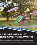 Buzz Lightyear Remote Control Helicopter With LED Lights For Kids Eight Plus Easy Fly Coaxial RC Chopper in flight outdoors