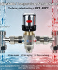 Adjustable temperature sensor valve for Instant Hot Water Recirculating Pump Kit For Tank Heaters Featuring Integrated Timer.