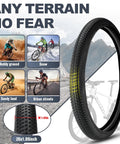 Two Pack 26x1.95 Mountain Bike Tires With Tubes And Tire Levers Puncture Resistant 26 Inch MTB Tire Kit for various terrains