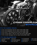Bulletproof Power Steering Pump Replacement For Ford F150 Expedition 2003 Through 2008 V8 4.6 Liter 5.4 Engine Lincoln Navigator Mark Lt Road Ready Rig Setup with pulley.