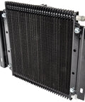High Performance Transmission Cooler for 30 000 GVW with 11x14x3.75 Inch Core and 11 Inch 500 CFM Fan Push or Pull Mount 6 AN Inlets