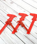 Depth Vernier Caliper Micrometer Gauge Measuring Tool, Multifunctional Depth Caliper in red color, displayed on wooden surface.