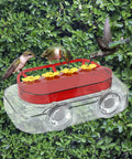 Two Pack Window Hummingbird Feeder With Four Feeding Ports, ultra strong suction cups attached, clear plastic, birds feeding