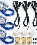 Smooth Operator Synchronous Turntable Motor 3 Pack Cup Turner Cuptisserie Rotator metal casing with cables and accessories.