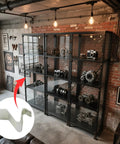 16 Pcs Adjustable Shelf Clips For Metal Shelving And Cabinets in modern industrial room with exposed brick wall