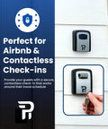 Beefy Outdoor Key Lock Box Wall Mounted With 4-Digit Code Heavy-Duty Weatherproof Key Safe for home Airbnb and real estate.
