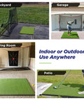 5x4 Ft Golf Hitting Mat Set With 31mm Dense Elite Surface for indoor and outdoor simulator practice in various settings