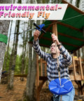 Backyard Zipline Kit For Kids And Adults With Stainless Steel Spring Brake, person setting up zipline handle