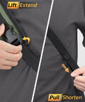 Adjusting strap on Dual Carry Archery Arrow Quiver For Hip And Back, Quick-Detach Silent Buckle, Foldable Ultra Lightweight 200g.