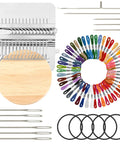 Mini Portable Patch Set With 50 Color Threads And Darning Loom Kit For Jeans And Socks, Visible Mending Made Easy Grab And Go