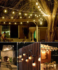 200 Ft Outdoor String Lights Waterproof And Shatterproof For Patio Balcony Cafe Bar Vintage Ambience Cozy Vibe Romantic Decor With Warm Glow