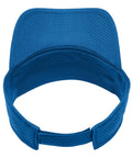Cool Royal Blue Vise Gauge Square Men Visor Hat For Machinists And CNC Pros Featuring breathable mesh tricot backing view from above