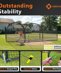 Backyard Baseball And Softball Batting Cage 20 ft long 13 ft wide 9 ft high fully enclosed with frame 1.25 inch mesh net