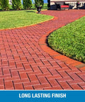 Brick pathway sealed using Concrete Paver Sealer Concentrate for Outdoor Spaces, makes 5 gallons, natural finish, eco-friendly.
