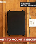 Durable Outdoor Junction Box 15x11 Inches Waterproof IP65 Black Weatherproof Electrical Enclosure For Wires And Cables Heavy Duty Plastic Box Ideal For Outdoor Electrical Projects mounted outdoors with screws