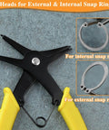 2 In 1 Snap Ring Pliers For Internal And External Circlips, Adjustable 10 To 40mm Retaining, tool on textured surface
