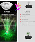 Floating Pool Fountain With LED Lights For Nighttime Glow 2 Sprinkler Modes Waterfall Effect Outdoor Pump For Inground Or Above Ground Pools And Ponds White 1 Piece Perfect For Parties And Relaxing Vibes vs other