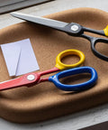 Chroma Scissors 8.5 Inch Heavy Duty Stainless Steel All Purpose Shears For Office Craft And Home Use With Ultra Sharp Blade And Ergonomic Comfort Grip Handles In Bold Red Color For Smooth Cutting And Everyday DIY Ready Workhorse, shown with red handle