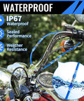 400Pcs Solder Seal Wire Connectors Set With Self Soldering Heat Shrink Butt Connectors installed on motorcycle handlebar.