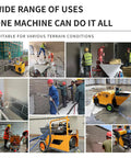 Portable Cement Mortar Spraying Machine For Professional Wall Plastering Stucco Render Equipment used on various terrains.
