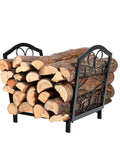 Compact 17 Inch Firewood Rack For Indoor And Outdoor Use Built To Last Wrought Iron Frame Rustproof Powder Coated Finish