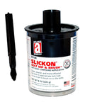 Slickon Bolt Dip And Brush Applicator Packed With Nickel Graf Anti Seize Compound For Easy No Mess Coating On Bolts From Six To Half Inch In Gray 8 Oz Great For Quick Maintenance And Diy Projects, front view