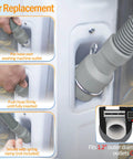 Installation steps for 6.8 Feet Washing Machine Drain Hose Extension Kit With Extension Adapter And Two Stainless Steel Clamps, U Bend Holder