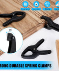3.5 Inch Small Spring Clamps 30 Pack Plastic Mini Clips Heavy Duty For Crafts Woodworking Backdrops Photography Studios