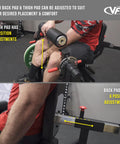 Leg Extension And Curl Machine For Home Or Commercial Gyms, showing adjustable thigh and back pads with positioning options.