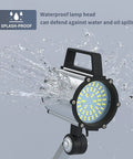 Adjustable Long Arm LED Work Light For Lathes And Drill Presses, waterproof silver aluminum head with splash-proof feature