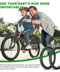 Father helping son ride bike with 2-Pack 14X2.125 Heavy Duty Bike Inner Tubes With 2 Tire Levers Schrader Valve