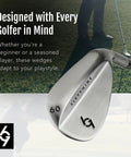 69 Degree Golf Wedge Set For Men With 35 Inch Stepped Steel Shaft Right Handed 54 60 69 Loft Wedges For Precision Approach Shots