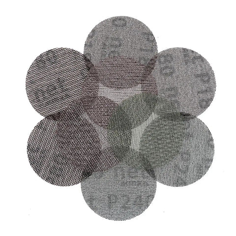 Get Some Smooth Finish With These 20 Piece 3 Inch Mesh Sanding Discs offering various grit options and dust vent holes for clean sanding.