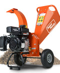 7 HP Mini Wood Chipper Shredder Mulcher For Yard Cleanup, Heavy Duty Compact Design With 3 Inch Max Cutting Capacity And 15 To 1 Reduction