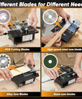 Compact Mini Table Saw For Sharp Wood And Acrylic Cuts Portable Desktop Electric Craft Tool Quick Blade Swaps for PCB Boards and Alloy Blades