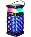 Solar Powered 3 In 1 Mosquito Zapper With Flickering Flame And RGB Light Totally Cordless Waterproof Bug Repellent for outdoor use