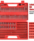 214 Piece Screwdriver Bit Set in S2 Steel with Quick Release Extension and Pro Grade Durable Case with Labeled Bit Slots