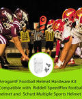 Helmet Hardware Kit With Quick Release Facemask Hardware Clips Screws And Nuts For F7 And SpeedFlex Helmets Easy Install Durable Thumb Clips And Fasteners For Youth And Adult Safe Football Gear, football helmet hardware kit with screw and clip