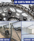 40 Roller Chain 10 Foot With One Connecting Link for Go Karts, Mini Bikes, Scooters, ATVs, Dirt Bikes and Industrial Machinery, 0.5 Inch Pitch, 4000 Lbs Tensile, 0.415 Lbs Per Foot, Precision Heat Treated used on gate and garage door drive systems