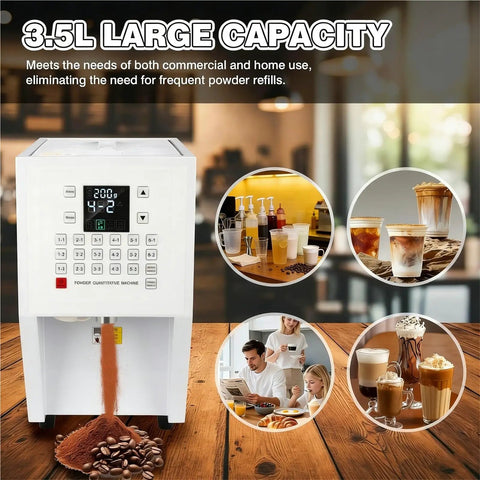 Three Point Five Liter Digital Powder Dispenser With Smart Panel And Auto Dispense 17 Memory Buttons in home setting