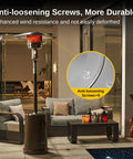 Round Propane Patio Heater Reflector Shield Three Panel Top Cover 33 Inch Diameter Replacement Part shown on outdoor patio heater.