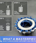 Rotation Handle Bearing Packer Tool Inject Grease Safely Easily and Effortlessly with grease application steps shown