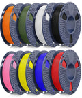 Rapid PLA Filament Bundle 2Kg 1.75mm 250g Spools Eight Color Pack For 3D Printing High Speed Filament Black White Blue Red Pink Orange Yellow Olive Green