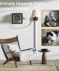 Self Adhesive Paintable Cord Hider Kit For 2 To 4 Wires On Wall Hide The Mess With A Clean Cable Cover Raceway For TV Cables White Wall Mounted Wire Covers Easy Install Modern Look, white adhesive raceway on wall