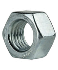 Heavy Duty Grade 5 Hex Nuts Set Electro Zinc Plated Steel Fasteners Built Like A Tank For Pro Contractors And Weekend Warriors Secure Every Build Quantity Twenty Five - close-up of individual zinc plated hex nut.