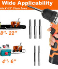 2025 Upgraded Chainsaw Sharpener Kit With Hand Crank Sharpening Jig, Tungsten Carbide Bits, 5Pcs, Fits 4 To 22 Inch Chain Saws