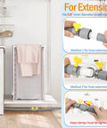 Installation steps for 6.8 Feet Washing Machine Drain Hose Extension Kit with Extension Adapter and Two Stainless Steel Clamps