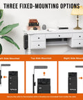 No Sweat Bedside Gun Safe With Rapid Biometric Fingerprint Lock For On The Fly Handgun Access Compact Pistol Vault mounted on desk.