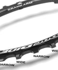 Narrow Wide Chainring 104 BCD For 9 Speed 10 Speed 11 Speed With 4 Bolts Lightweight 7075 T6 Aluminum 40g teeth detail